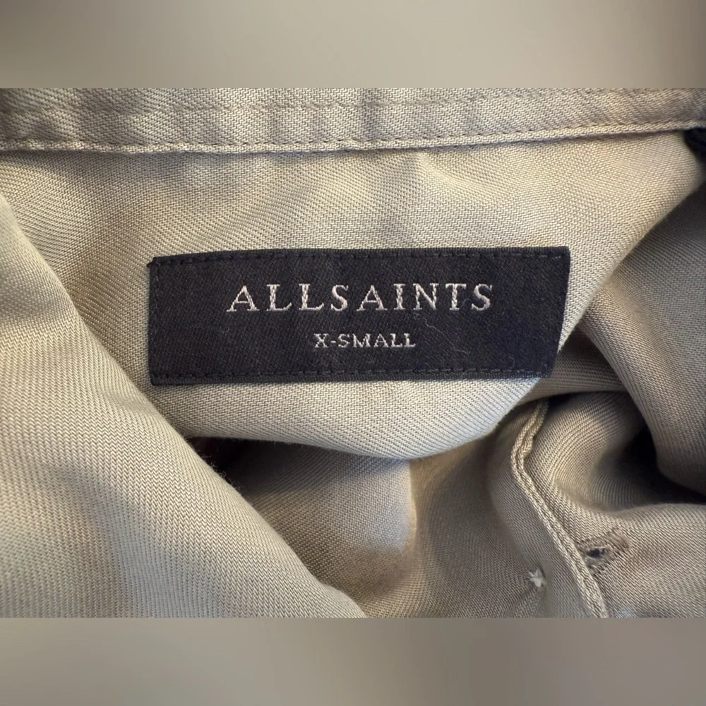 AllSaints Penang LS Shirt Button Down Ling Sleeve Size XS - Picture 9 of 9